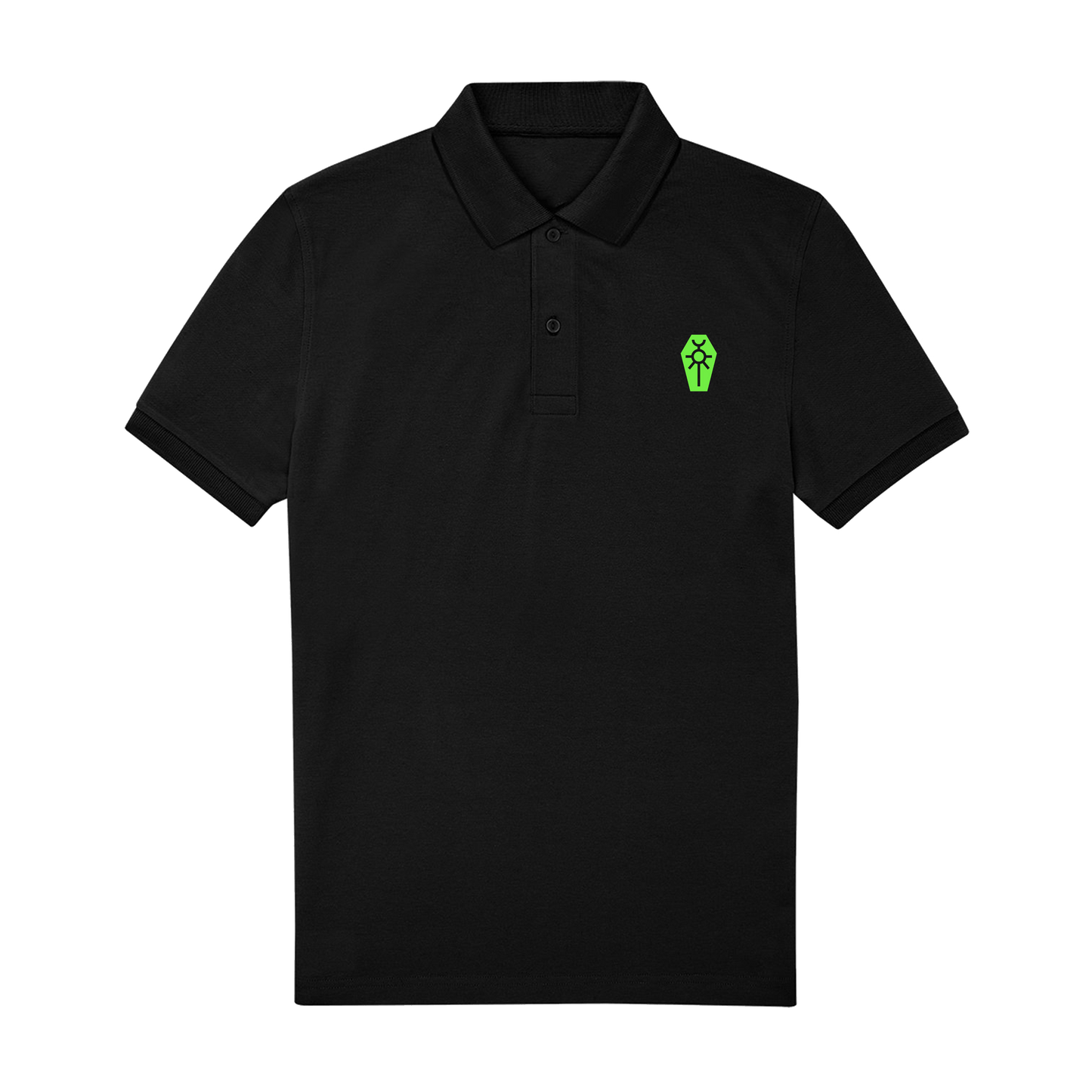 Black Polo Shirt Front