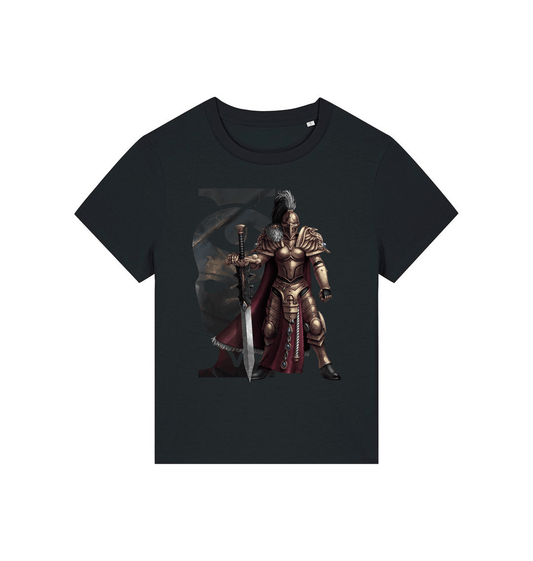 Black Printed T-shirt Front