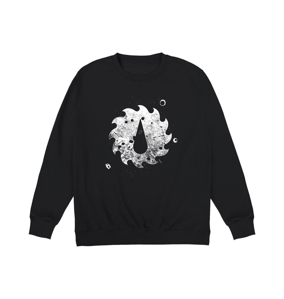 Deep Black Printed Sweater
