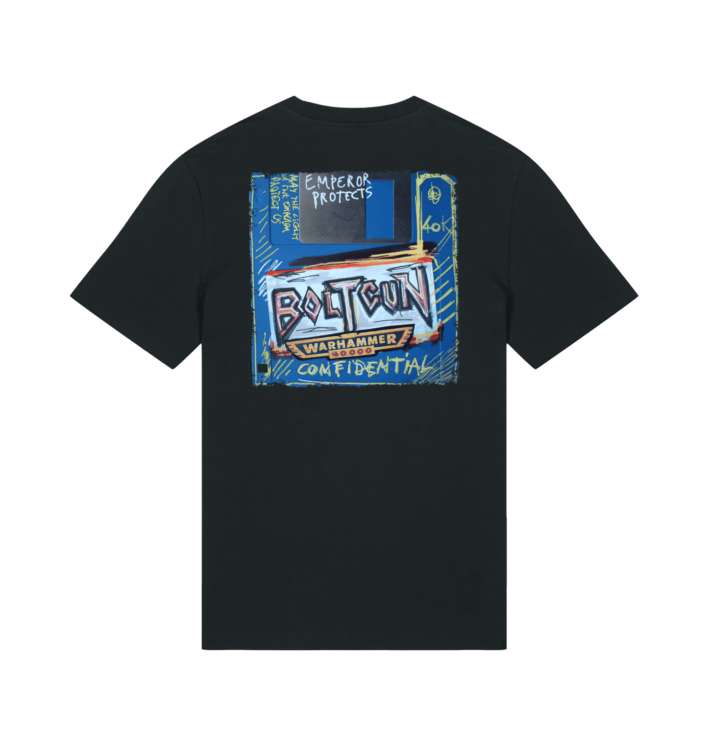 Black Printed T-shirt Back