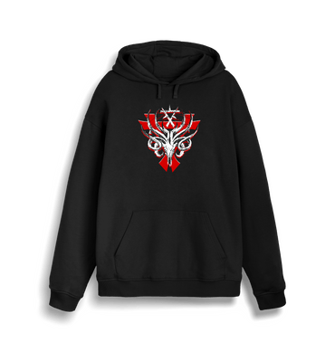 Black Printed Sweater Front