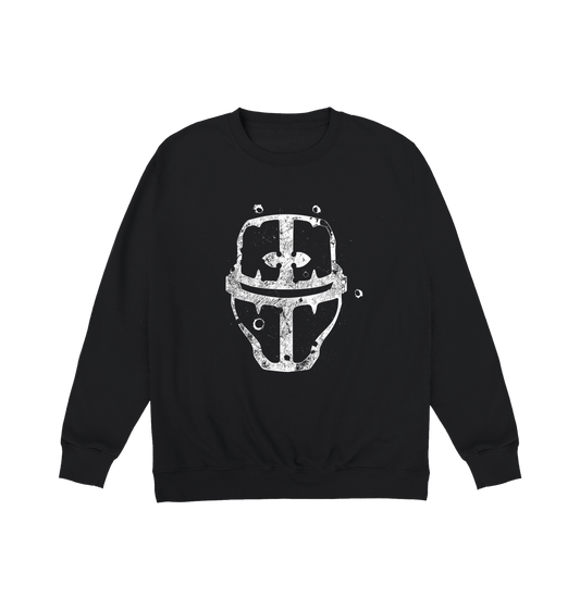 Deep Black Printed Sweater