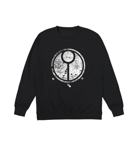 Deep Black Printed Sweater