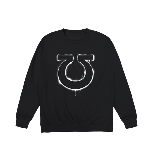 Deep Black Printed Sweater