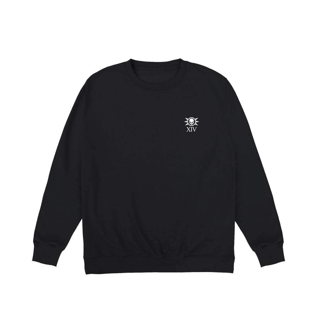 Deep Black Printed Sweater