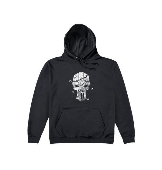 Deep Black Printed Hoody