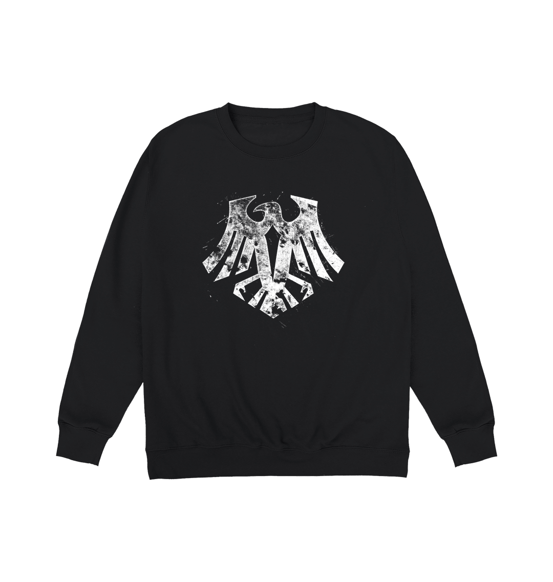 Deep Black Printed Sweater Front