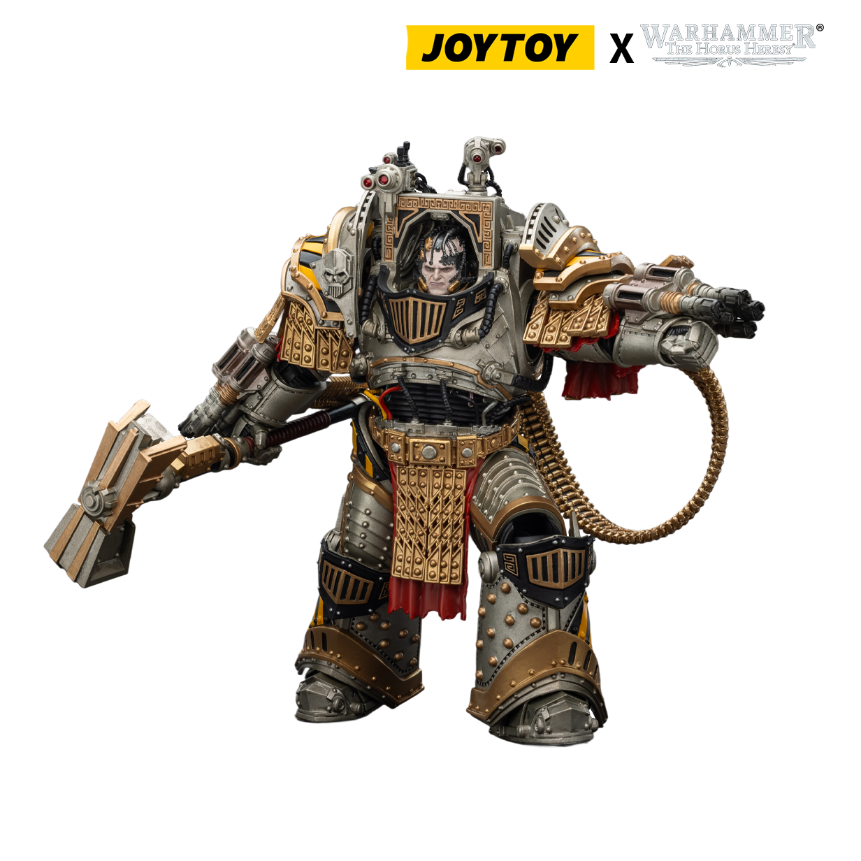JoyToy Warhammer The Horus Heresy Action Figure - Iron Warriors, Perturabo, Primarch of the IVth Legion (1/18 Scale) & Exclusive T Shirt Preorder