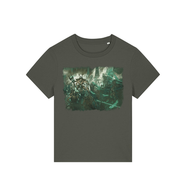 Khaki Printed T-shirt Front