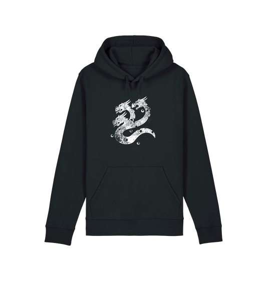 Black Printed Hoody Front