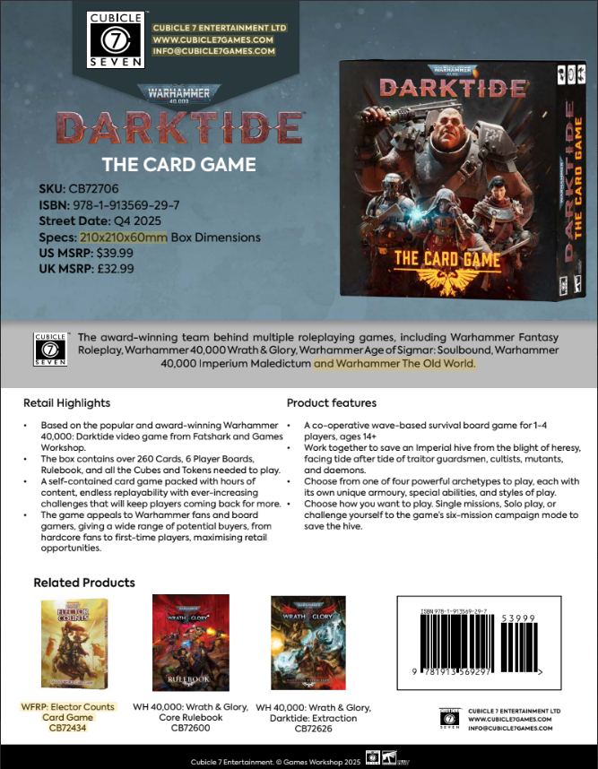 Warhammer 40,000 Darktide: The Card Game