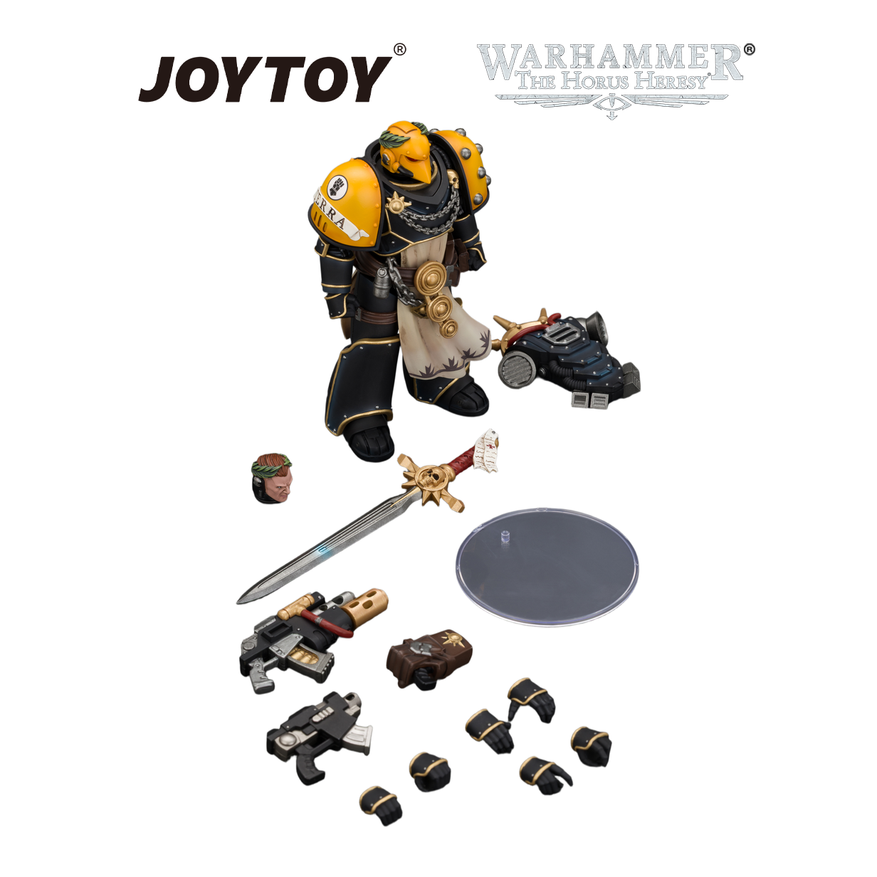 JOYTOY Warhammer The Horus Heresy - Imperial Fists, Champion Consul with Combi-Melta and Power Sword (1/18 Scale) Preorder