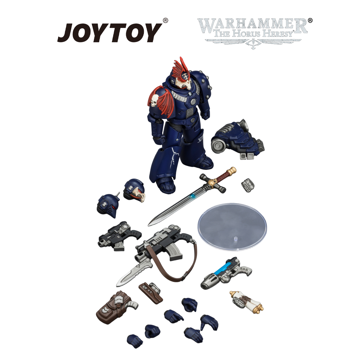 JOYTOY Warhammer The Horus Heresy - Night Lords, MKVI Tactical Legionary with Bolter, Plasma Pistol, Bolt Pistol & Power Sword (1/18 Scale)