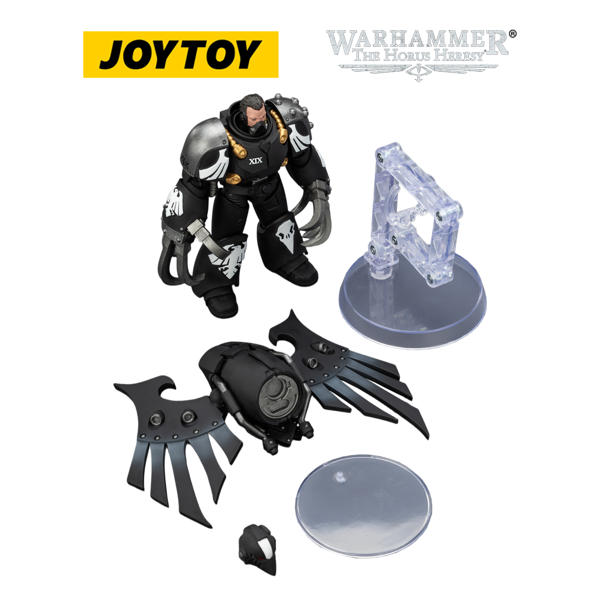 JOYTOY Warhammer The Horus Heresy Raven Guard - Dark Fury, Chooser of the Slain with Raven's Talon Claw (1/18 Scale)