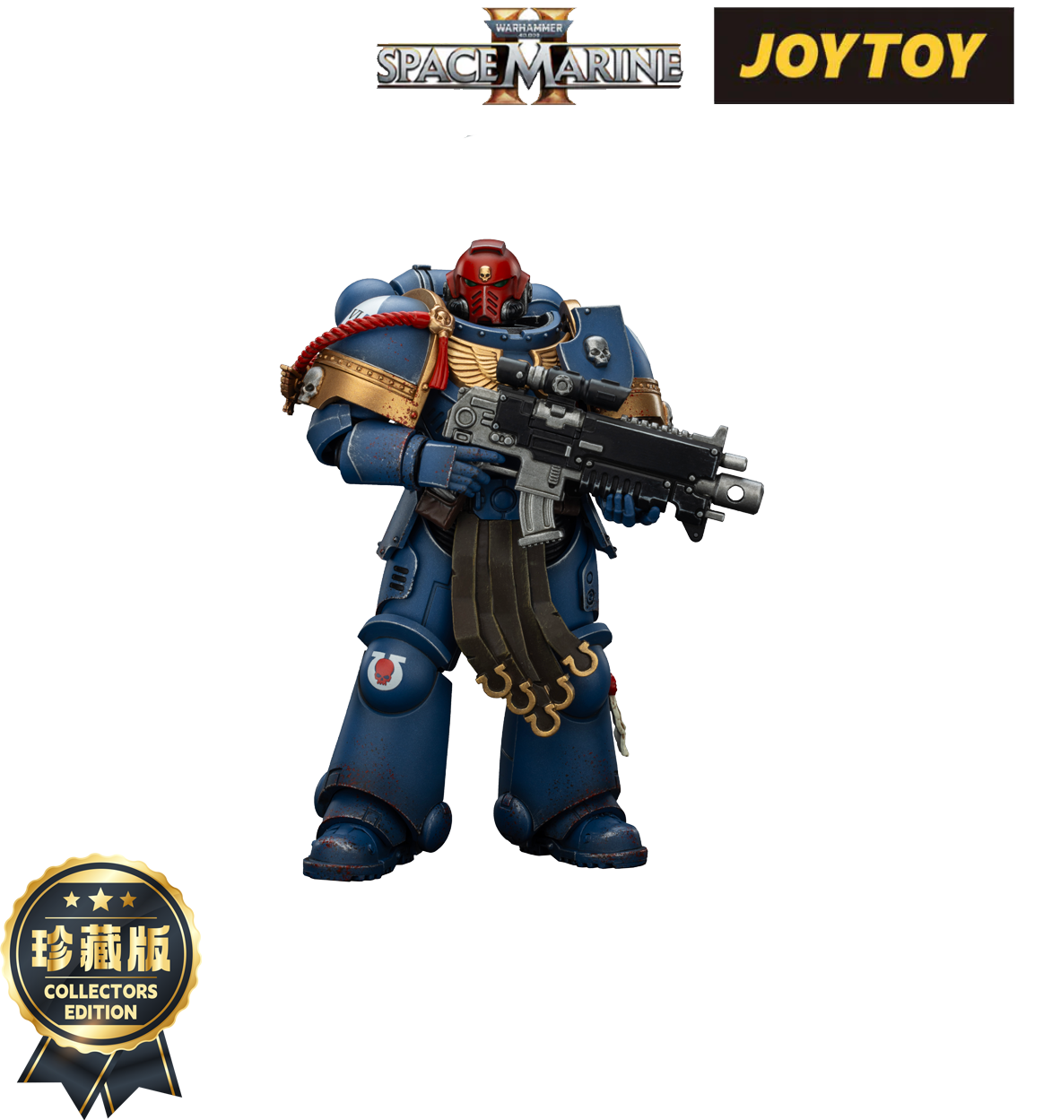 JoyToy Warhammer 40,000: Space Marine 2 Action Figure - Ultramarines, Sergeant Gadriel - Collector’s Edition (1/18 Scale)