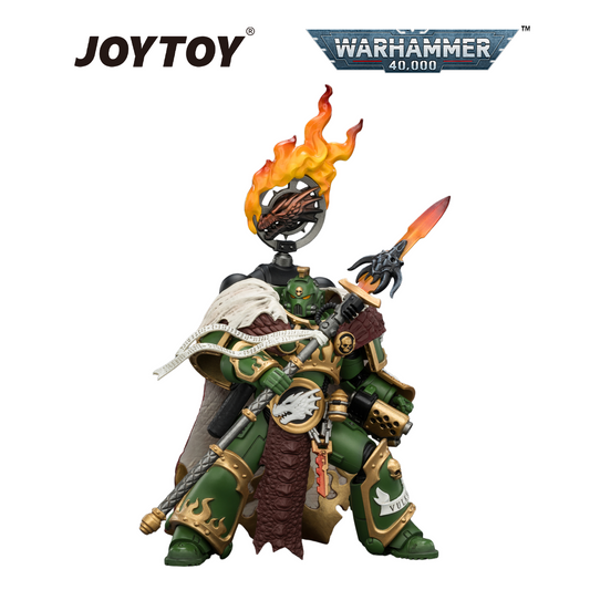 JOYTOY Warhammer 40,000 - Salamanders, Vulkan He'stan, the Forgefather with Spear of Vulkan and the Gauntlet of the Forge (1/18 Scale) Preorder