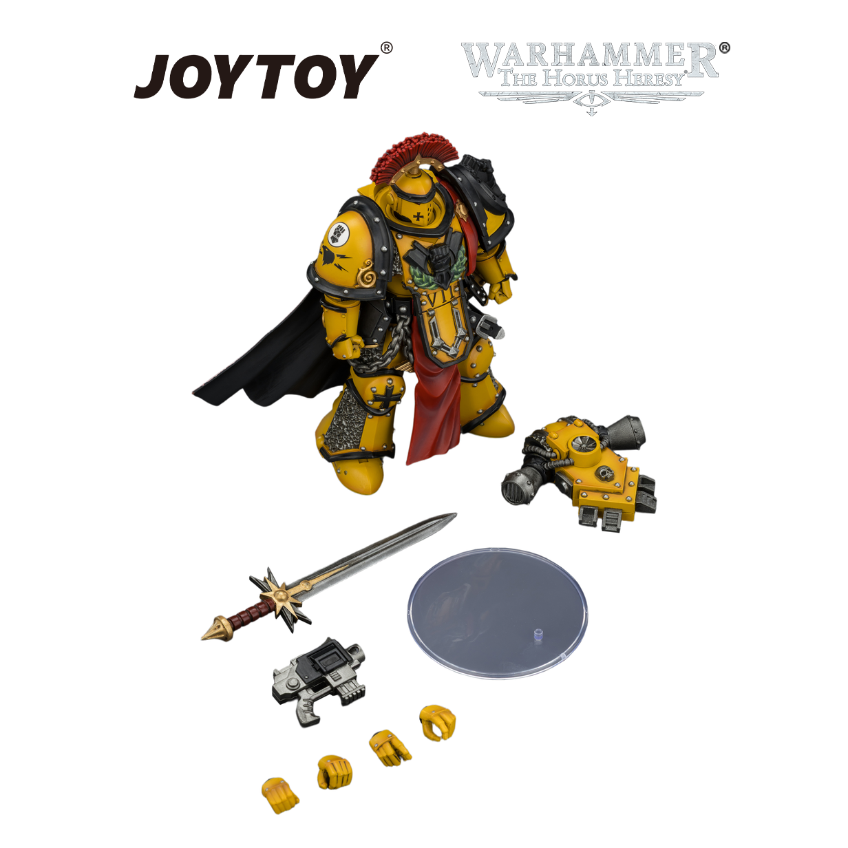 JOYTOY Warhammer The Horus Heresy - Imperial Fists, Legion Praetor in MkIII Armour (1/18 Scale) Preorder