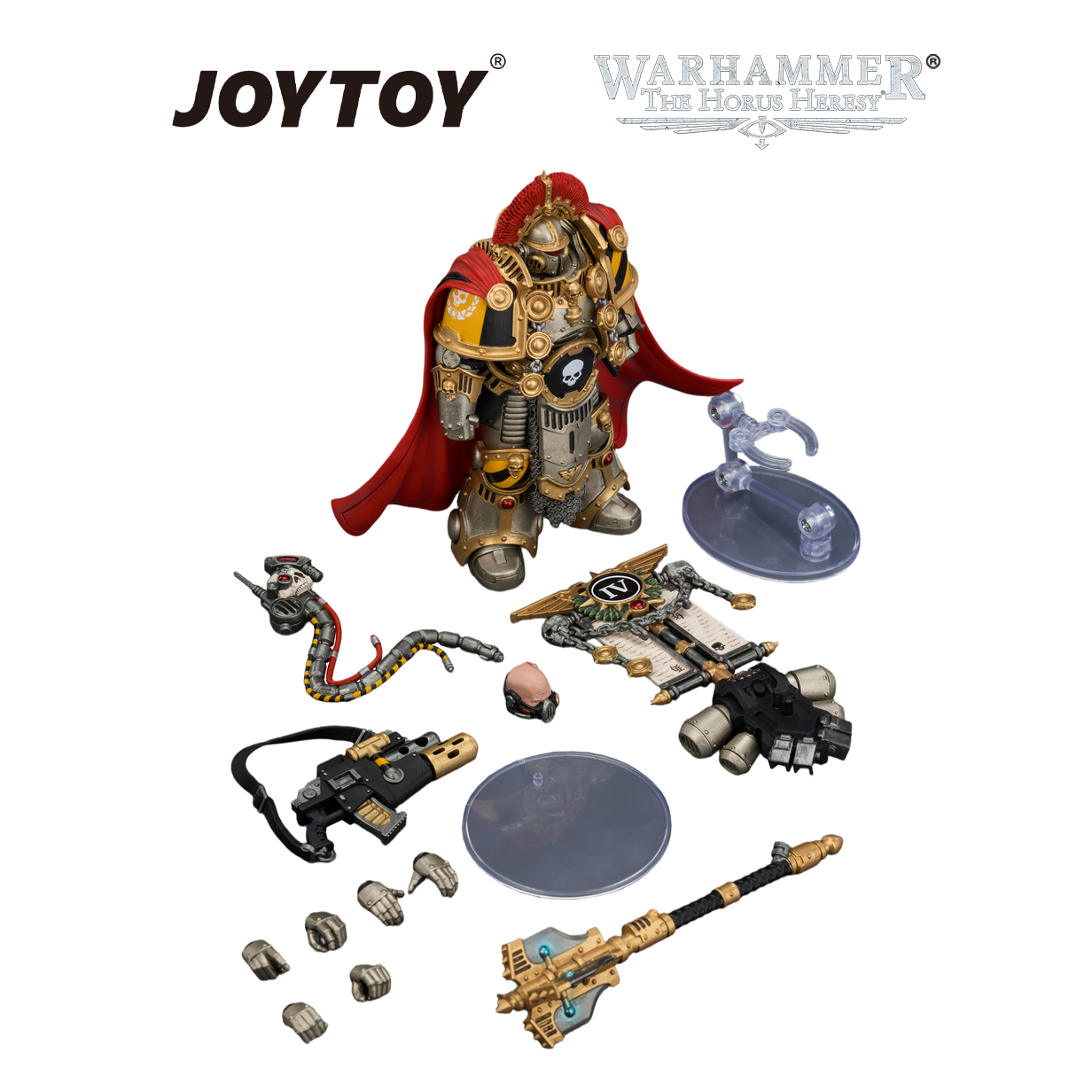 JOYTOY Warhammer The Horus Heresy - Iron Warriors, Centurion with Heavy Power Maul and Combi-Melta (1/18 Scale) Preorder