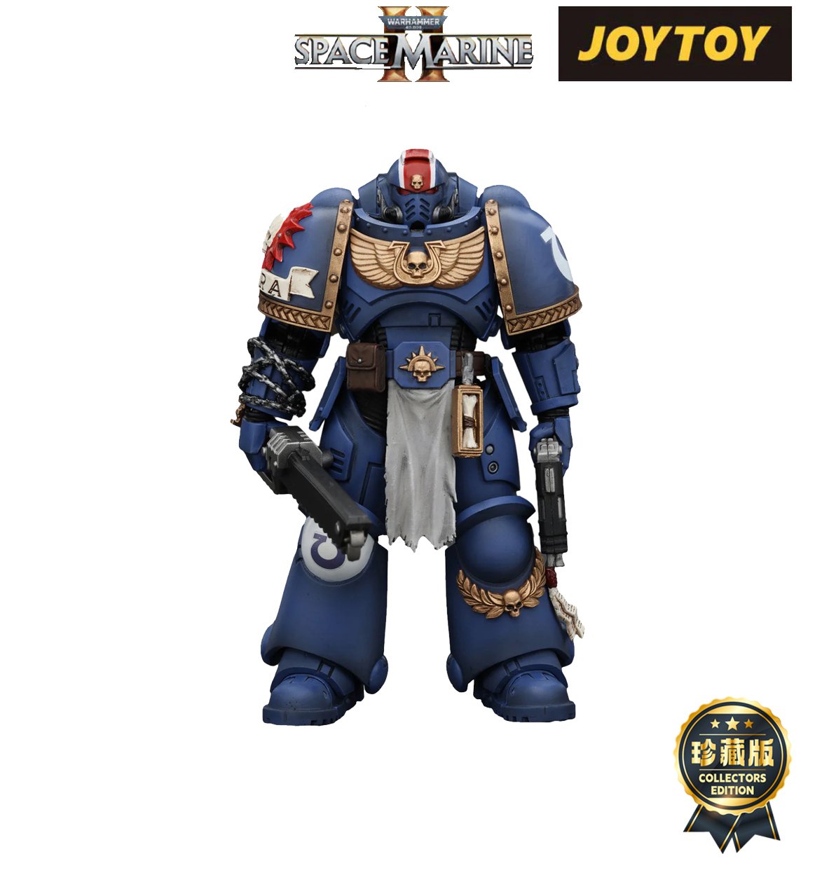 JoyToy Warhammer 40,000: Space Marine 2 Action Figure - Lieutenant Titus (1/18 Scale)