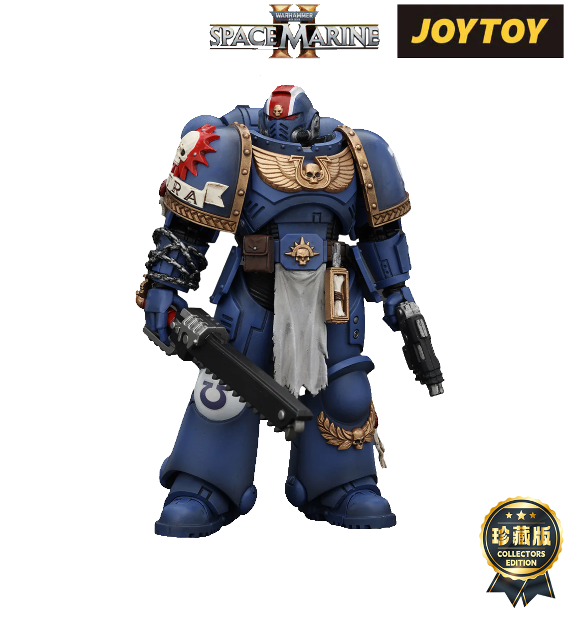 JoyToy Warhammer 40,000: Space Marine 2 Action Figure - Lieutenant Titus (1/18 Scale)