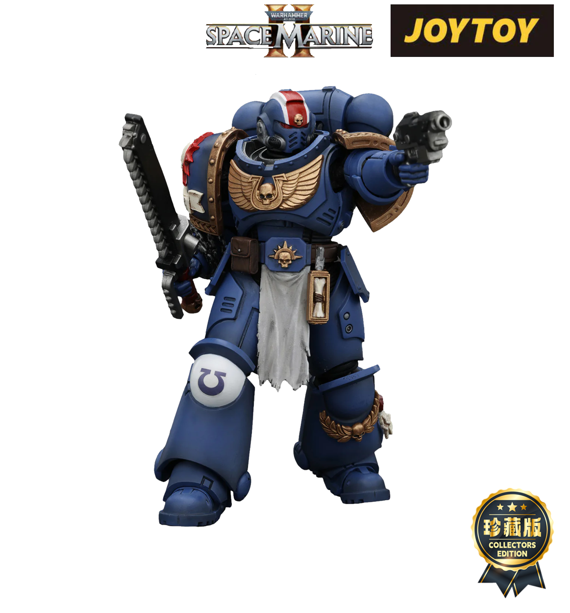 JoyToy Warhammer 40,000: Space Marine 2 Action Figure - Lieutenant Titus (1/18 Scale)