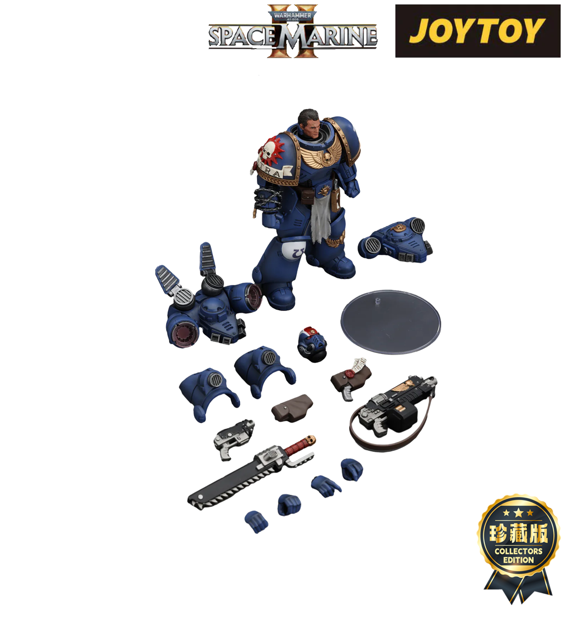 JoyToy Warhammer 40,000: Space Marine 2 Action Figure - Lieutenant Titus (1/18 Scale)