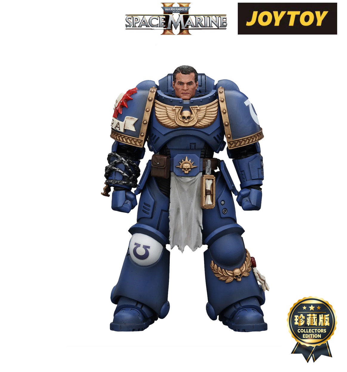 JoyToy Warhammer 40,000: Space Marine 2 Action Figure - Lieutenant Titus (1/18 Scale)