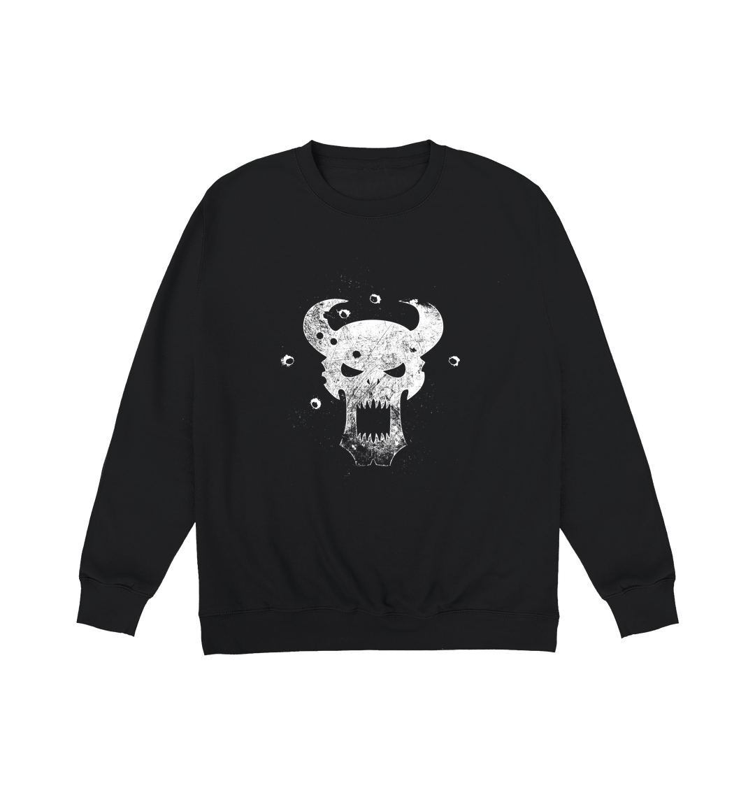 Deep Black Printed Sweater