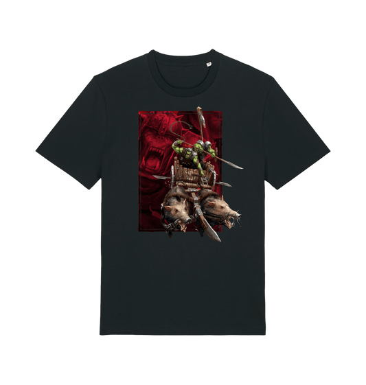 Black Printed T-shirt Front