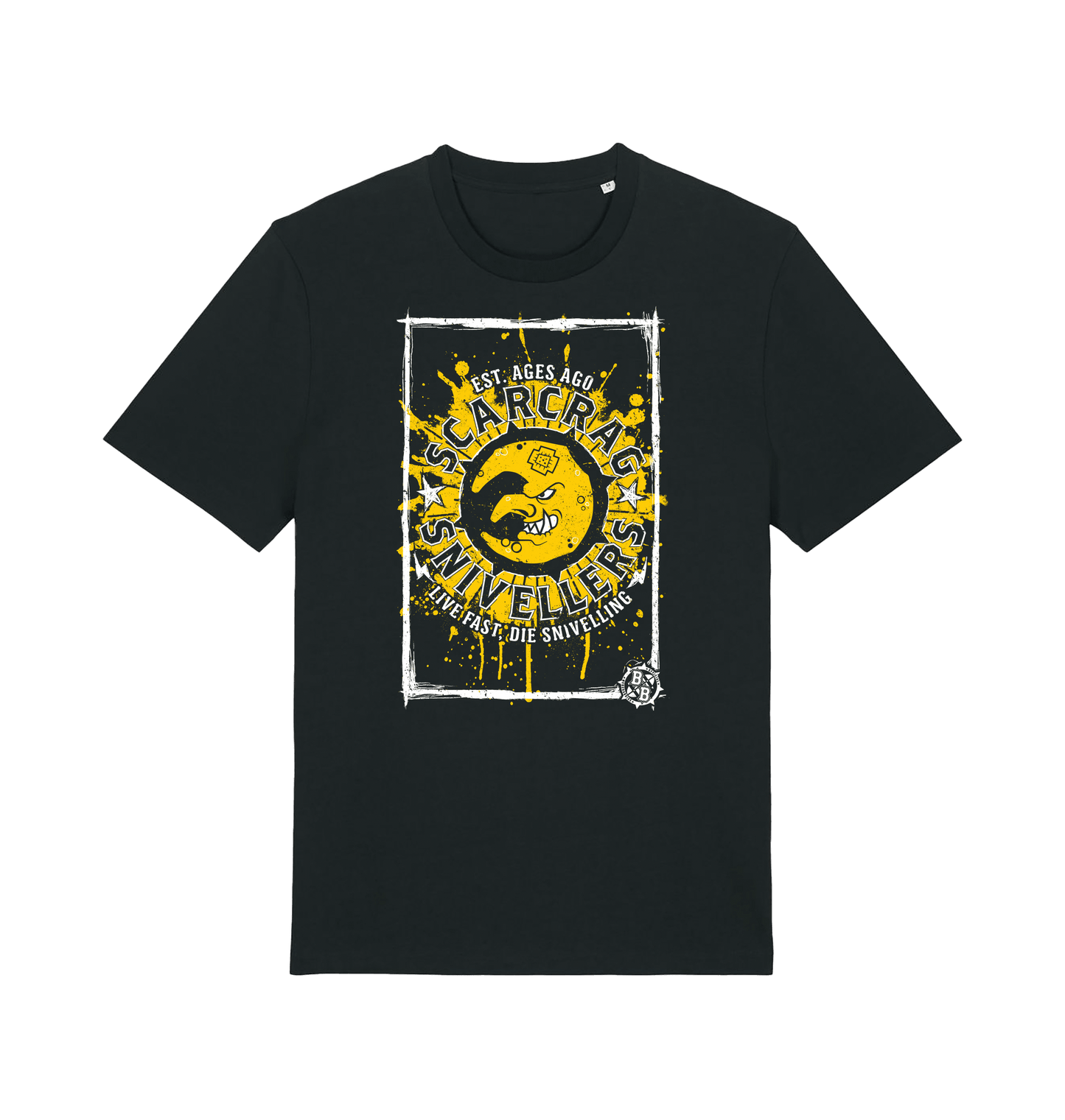 Black Printed T-shirt Front