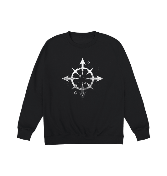 Deep Black Printed Sweater