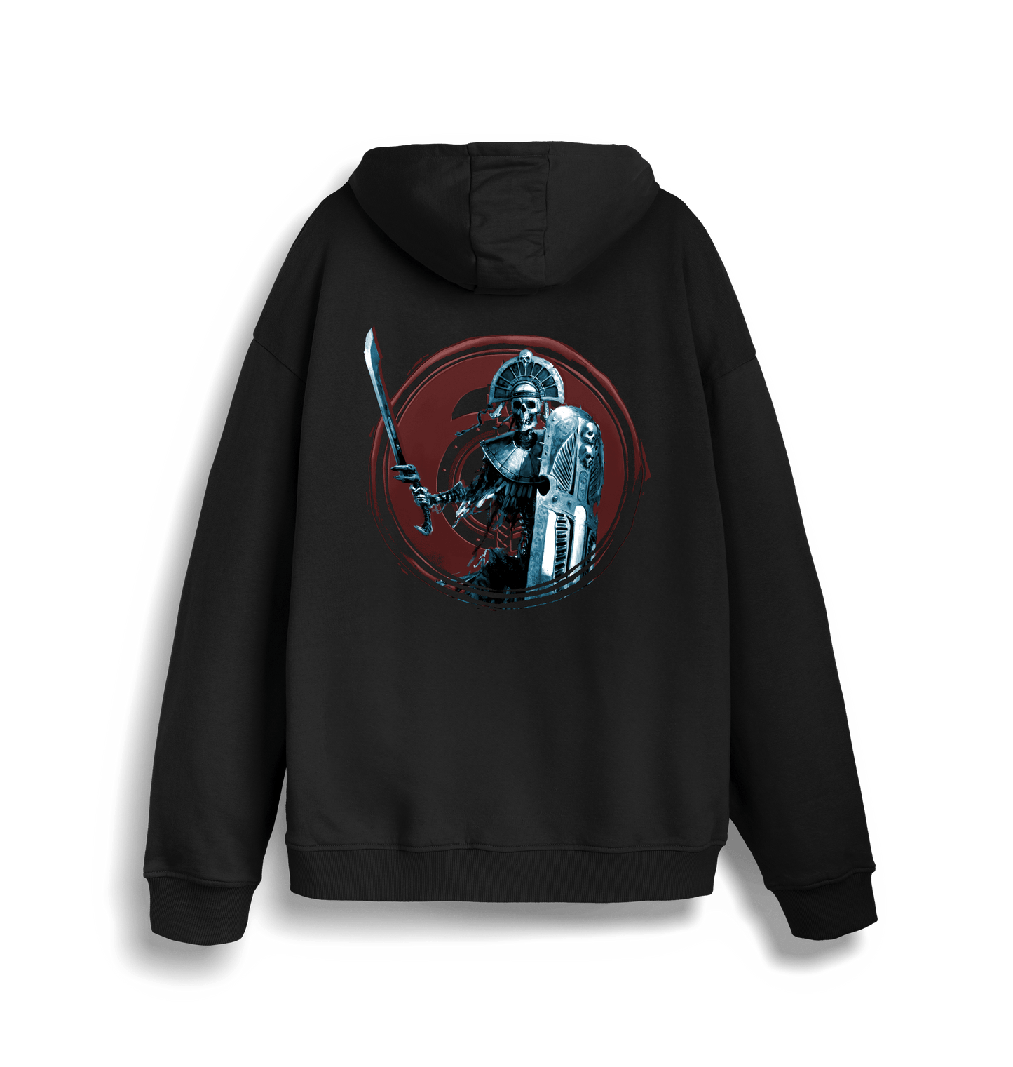 Black Printed Sweater Back