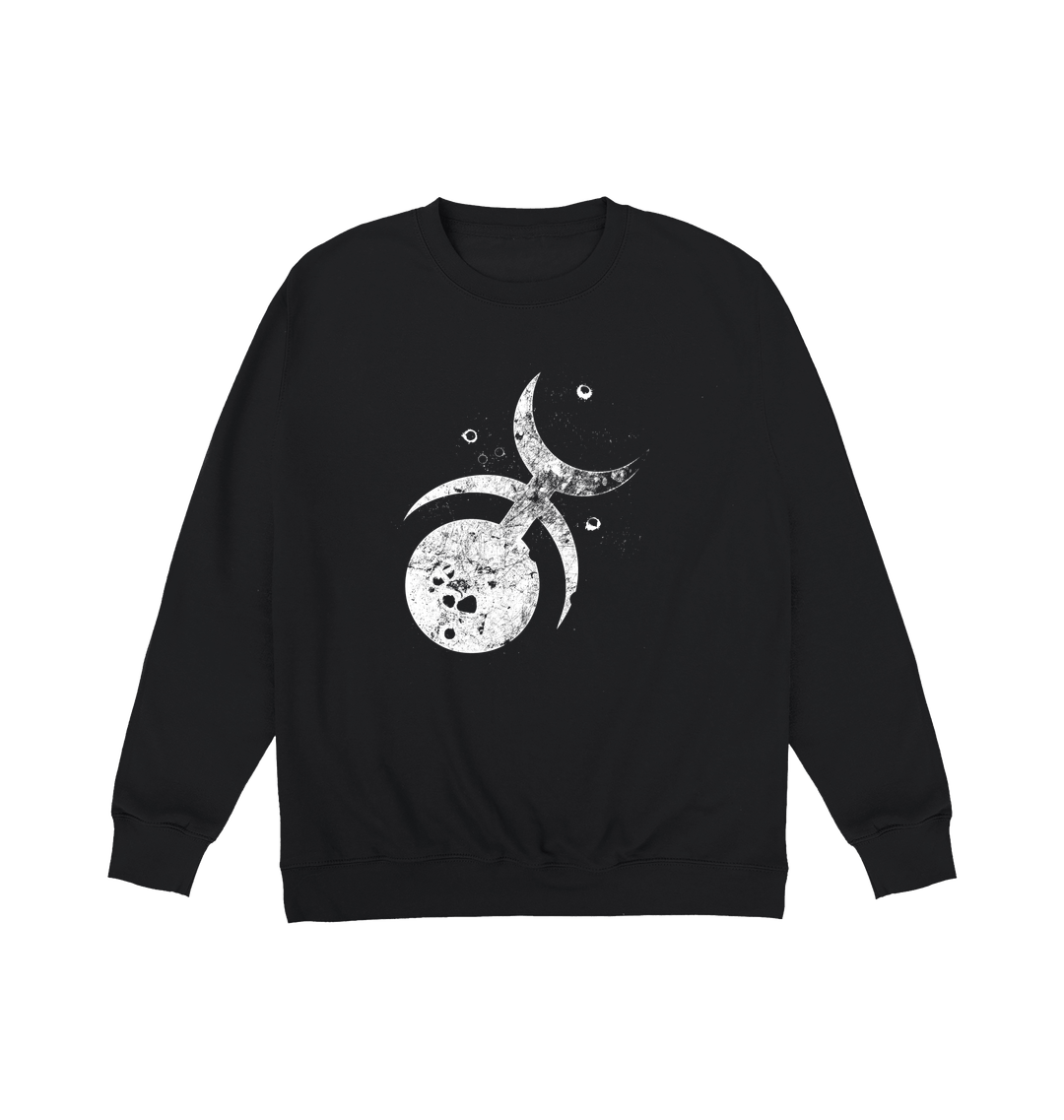 Deep Black Printed Sweater