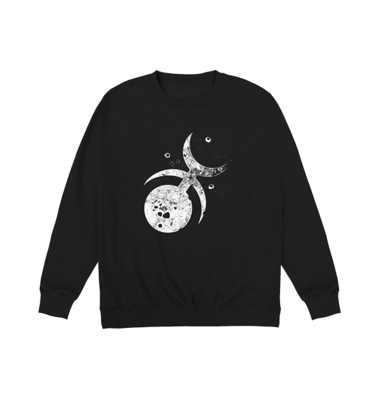 Deep Black Printed Sweater