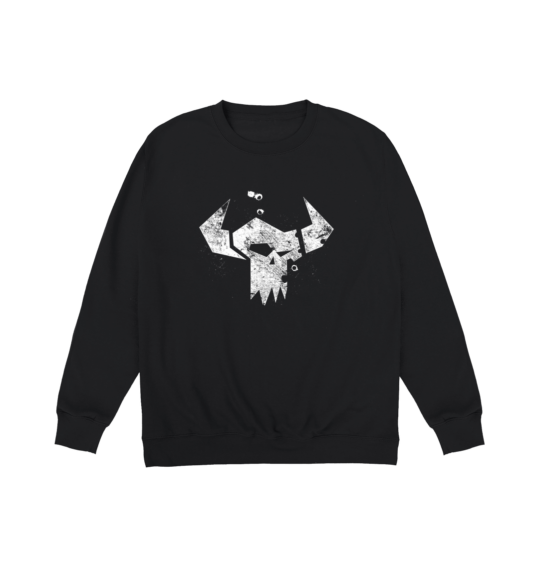 Deep Black Printed Sweater