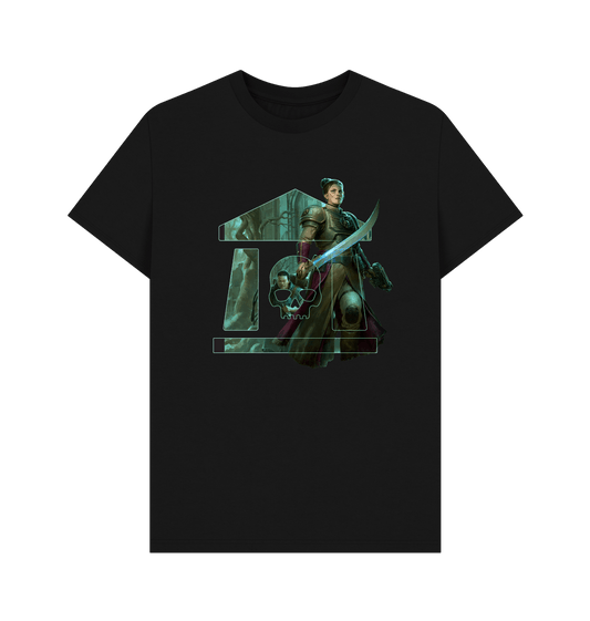 Black Printed T-shirt Front