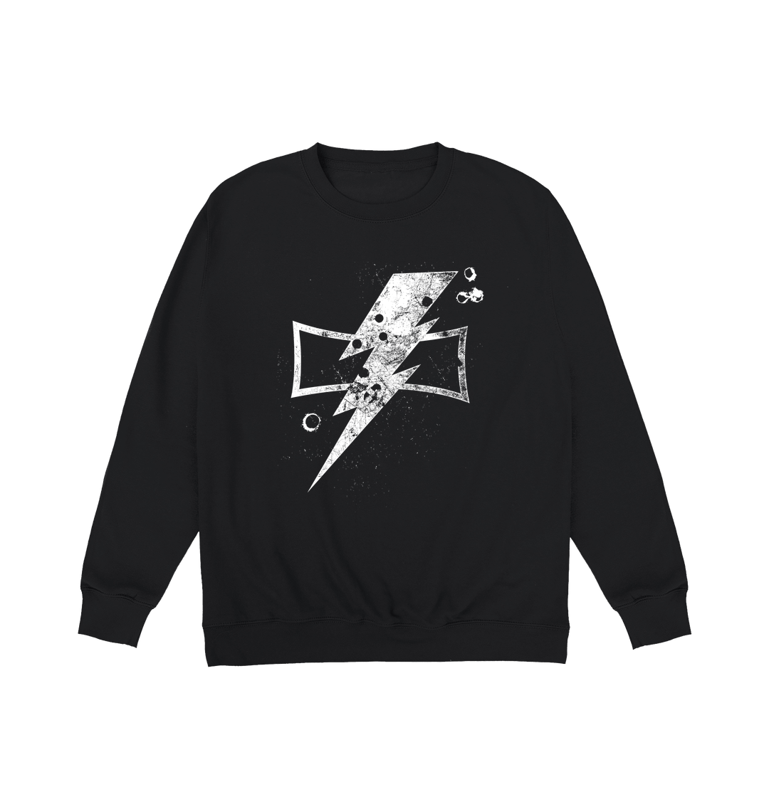 Deep Black Printed Sweater