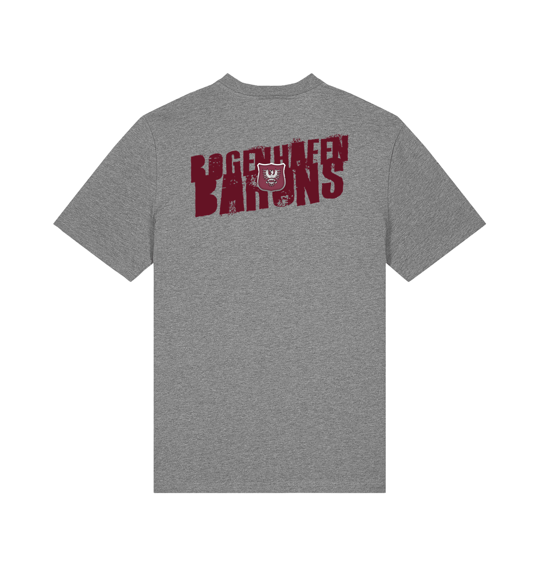 Mid Heather Grey Printed T-shirt Back