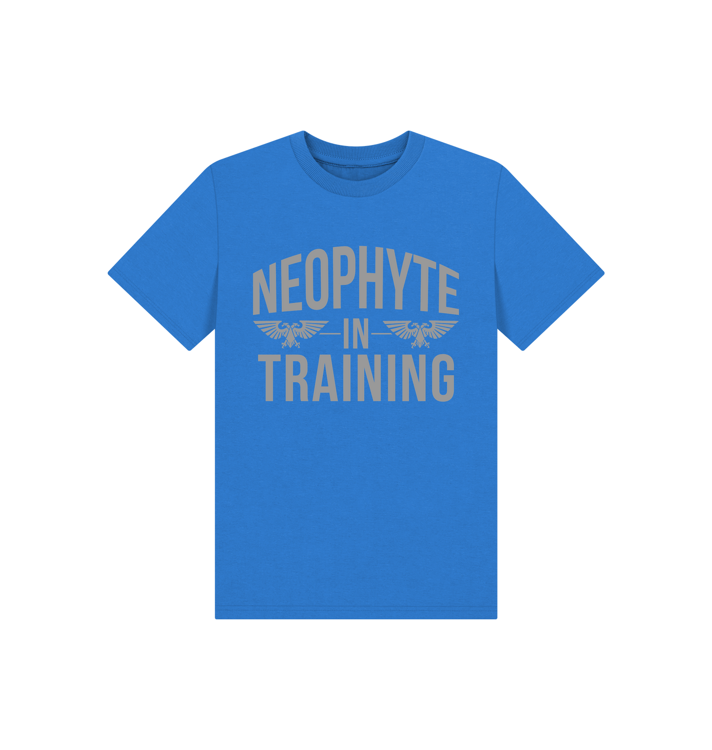 Bright Blue Neophyte In Training Kids T Shirt