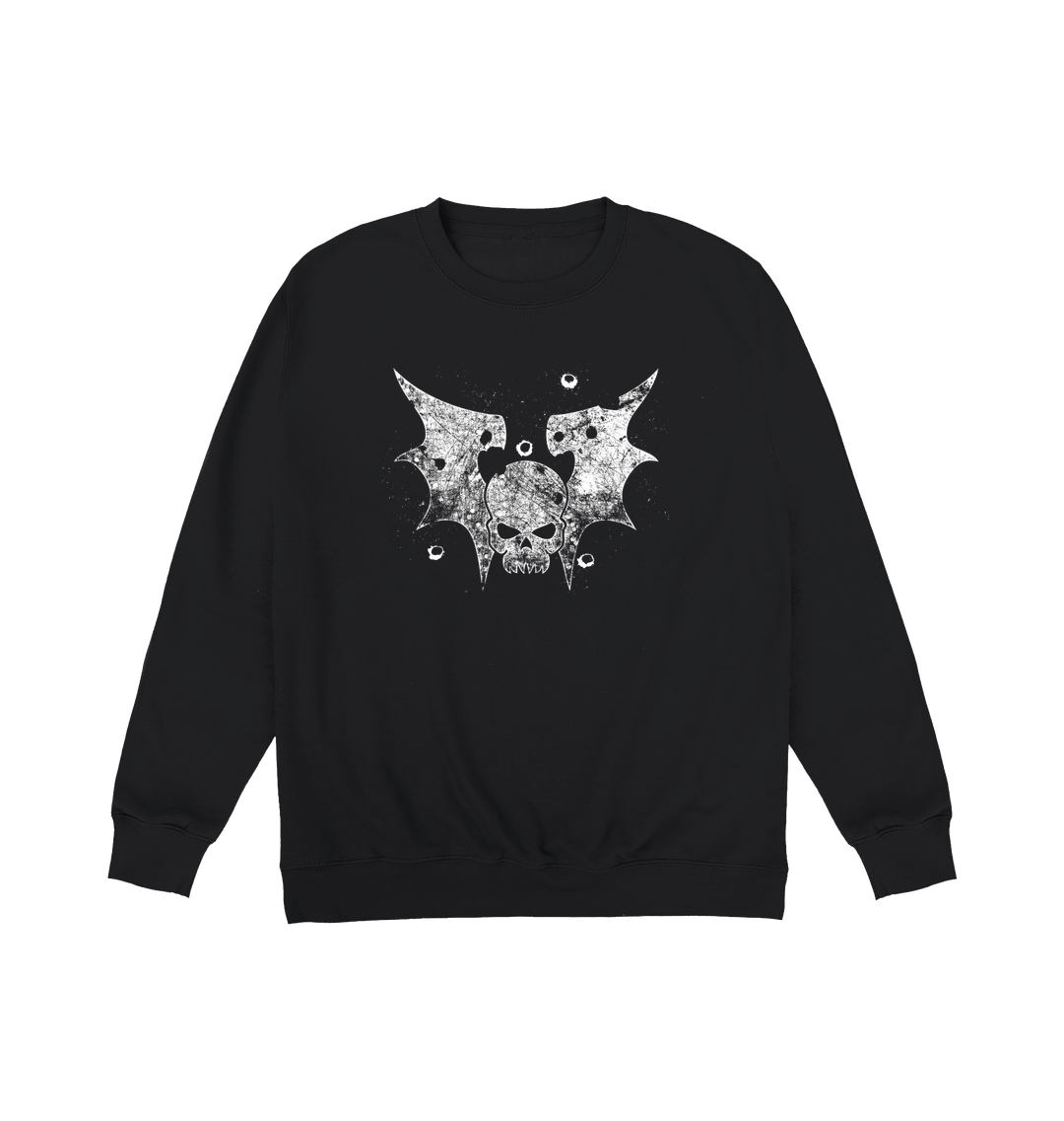 Deep Black Printed Sweater