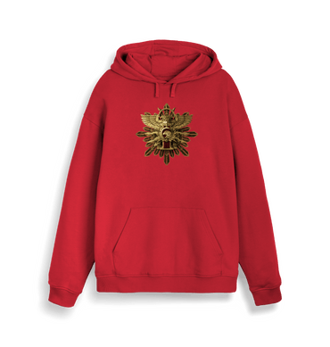 Red Printed Sweater Front