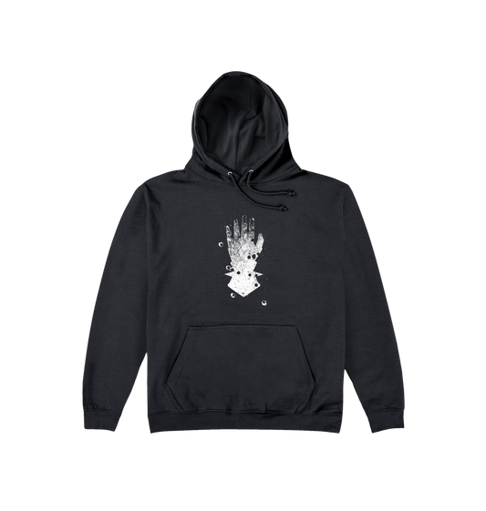 Deep Black Printed Hoody