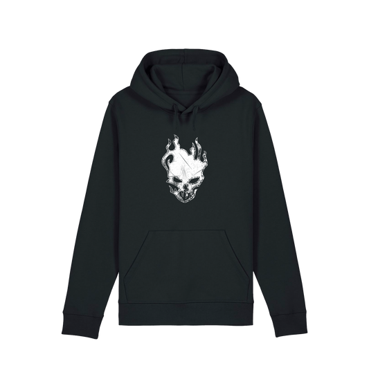 Black Printed Hoody Front