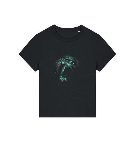 Black Printed T-shirt Front