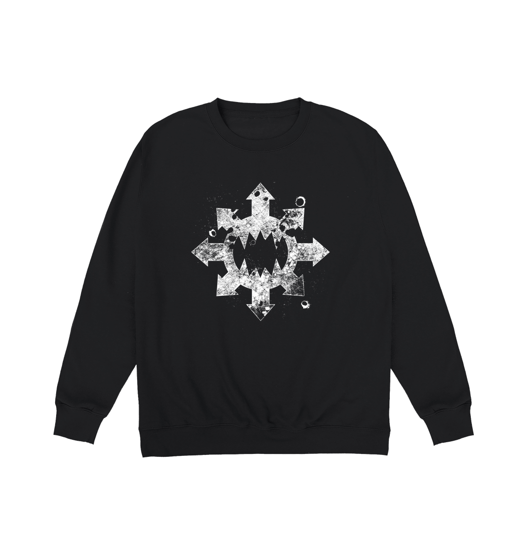 Deep Black Printed Sweater