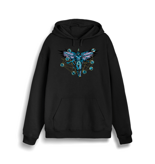 Black Printed Sweater Front