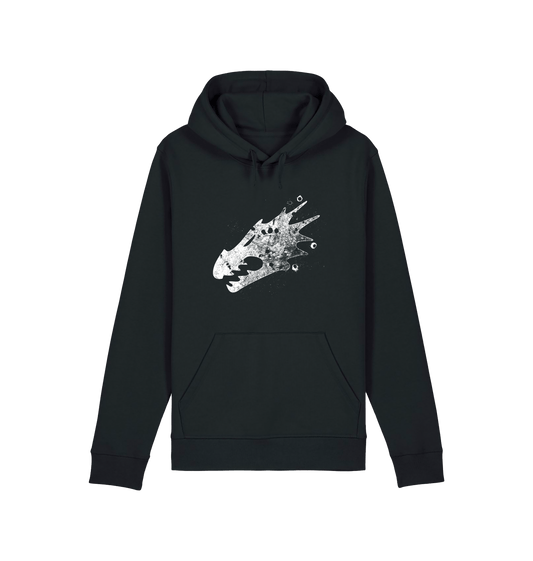 Black Printed Hoody Front