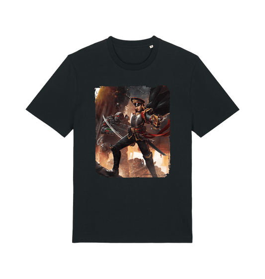 Black Printed T-shirt Front