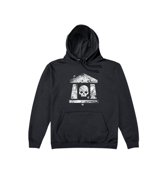 Deep Black Printed Hoody