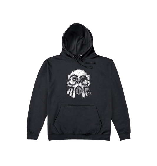 Deep Black Printed Hoody